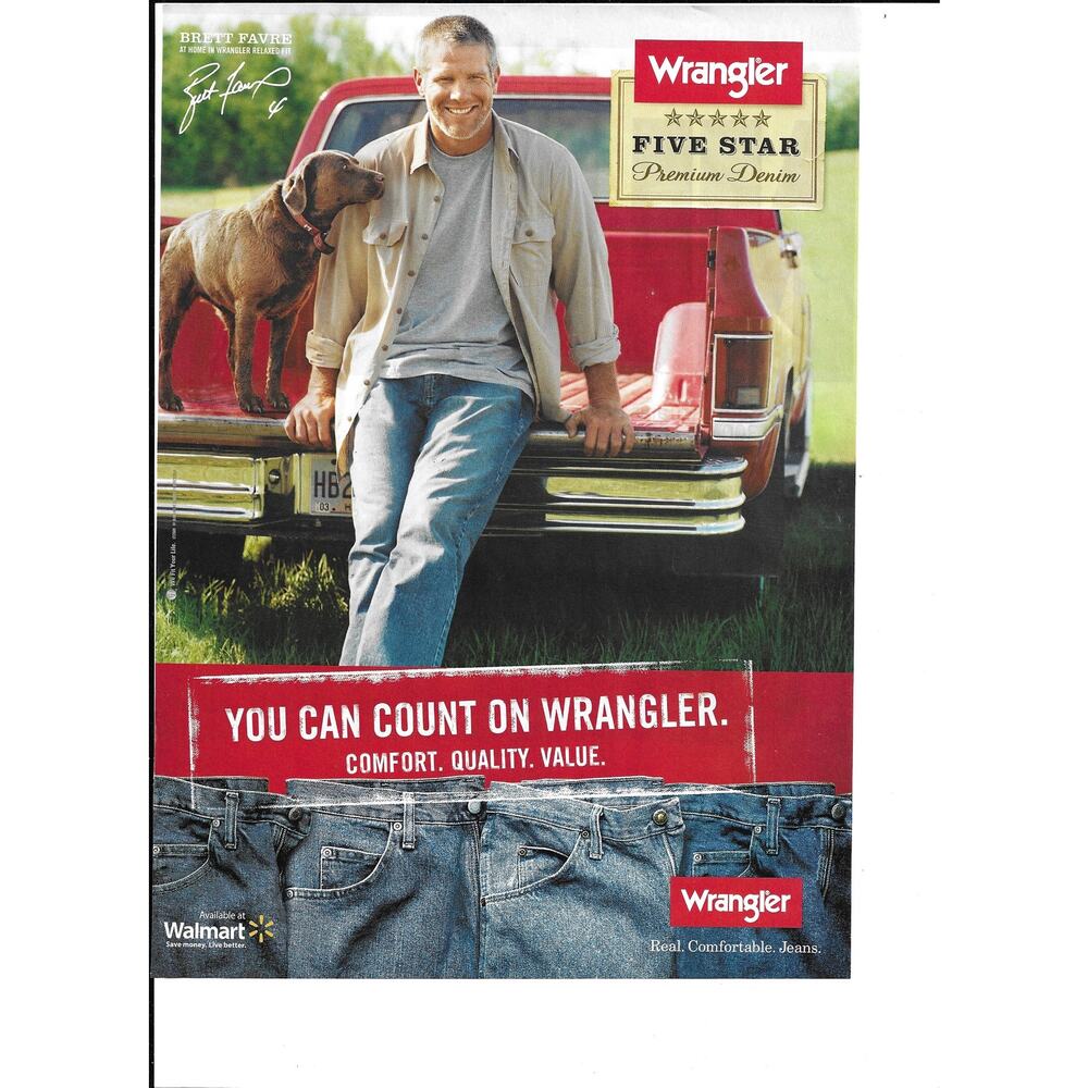 2009 Print Ad Brett Favre Wrangler